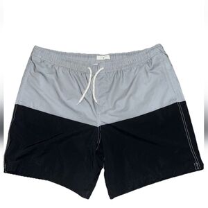 Mens Swim Trunks 4XL Gray Black 🔥 9” Inseam 🆕 NWT Big & Tall Trinity Coast